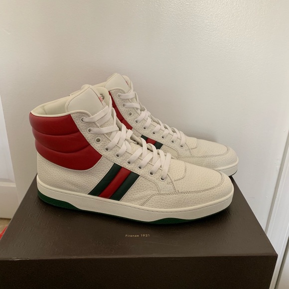 Gucci | Shoes | White Gucci High Top Sneaker | Poshmark